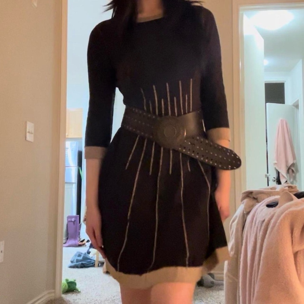 Flare sweater dress